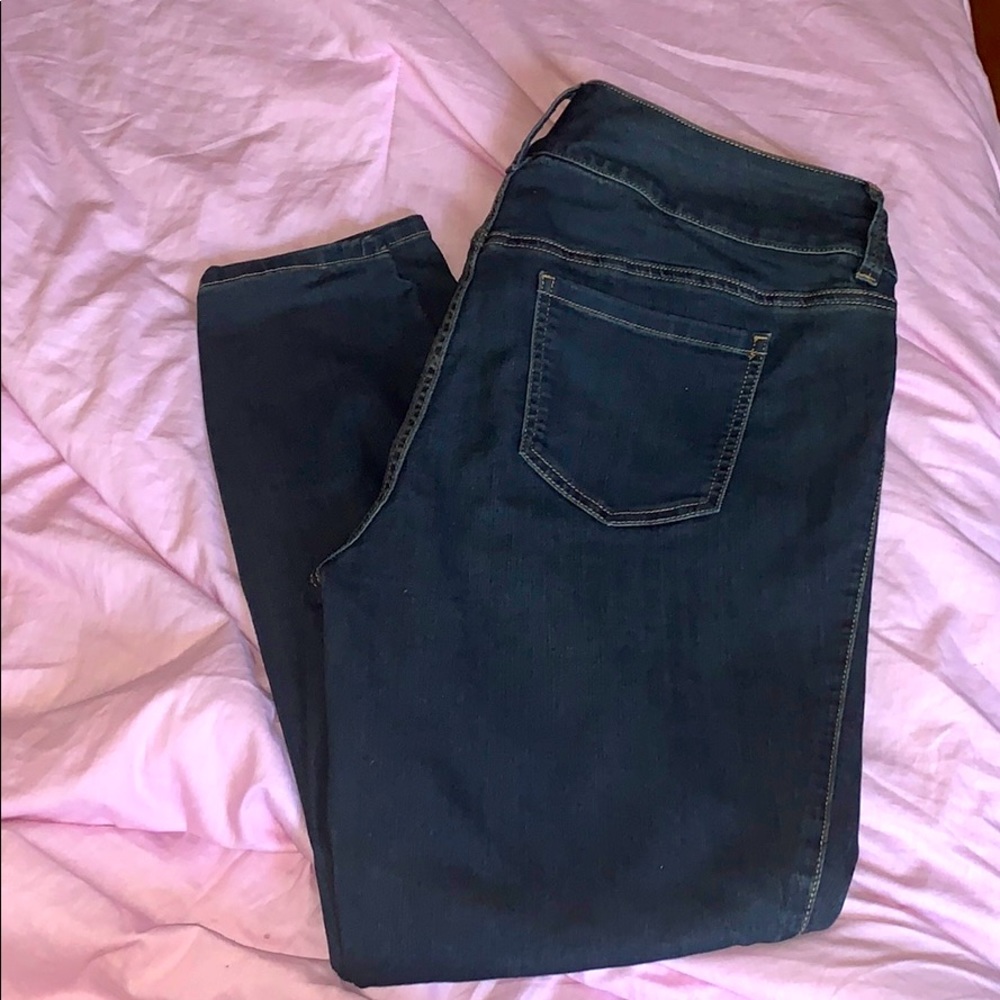 Dark wash denim jeggings